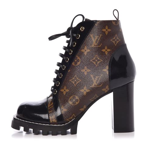 louis vuitton heels star trail sandals black white|star trail ankle boots.